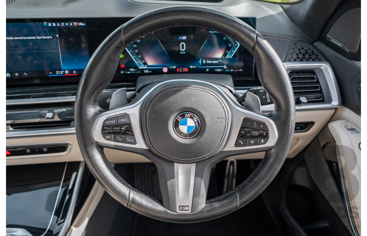 7/2024 BMW X7 xDrive40d M Sport MHEV (AWD) G07 LCI 4d Wagon Carbon Black Metallic Turbo Diesel 3.0L - 7 Seater