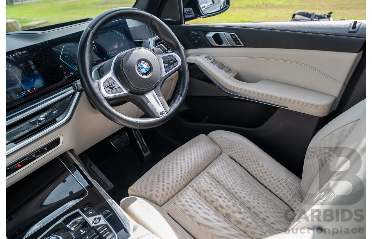 7/2024 BMW X7 xDrive40d M Sport MHEV (AWD) G07 LCI 4d Wagon Carbon Black Metallic Turbo Diesel 3.0L - 7 Seater