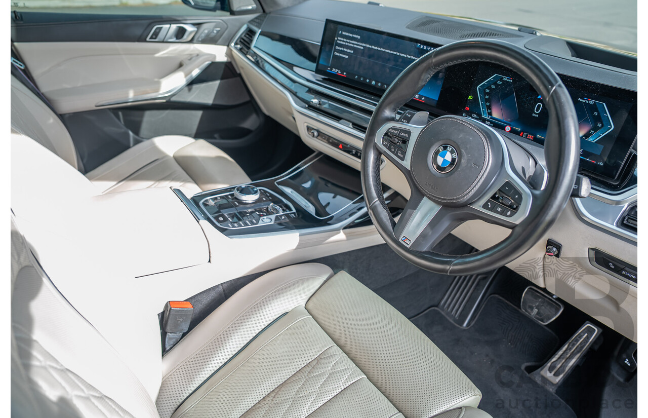 7/2024 BMW X7 xDrive40d M Sport MHEV (AWD) G07 LCI 4d Wagon Carbon Black Metallic Turbo Diesel 3.0L - 7 Seater