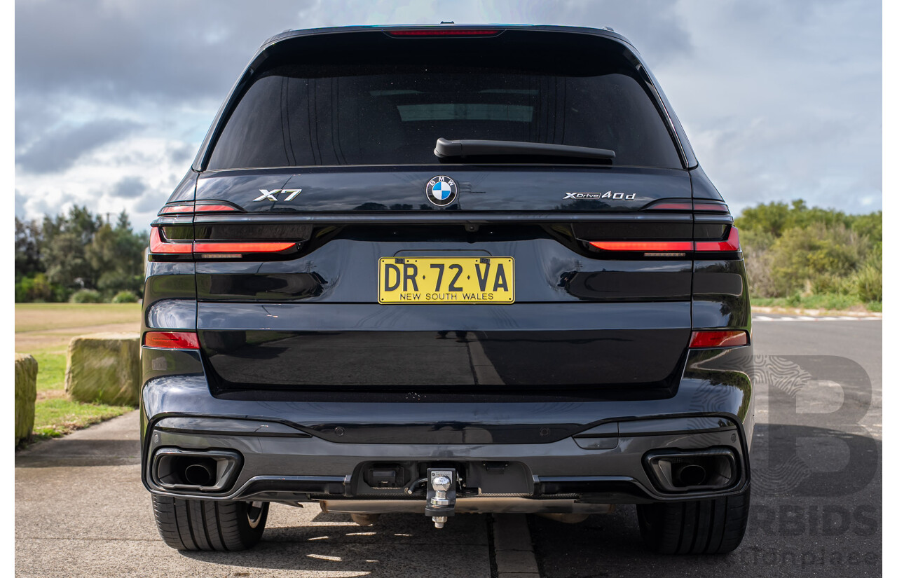7/2024 BMW X7 xDrive40d M Sport MHEV (AWD) G07 LCI 4d Wagon Carbon Black Metallic Turbo Diesel 3.0L - 7 Seater