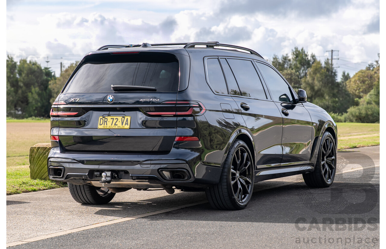 7/2024 BMW X7 xDrive40d M Sport MHEV (AWD) G07 LCI 4d Wagon Carbon Black Metallic Turbo Diesel 3.0L - 7 Seater