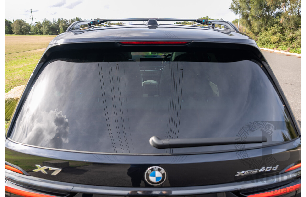 7/2024 BMW X7 xDrive40d M Sport MHEV (AWD) G07 LCI 4d Wagon Carbon Black Metallic Turbo Diesel 3.0L - 7 Seater
