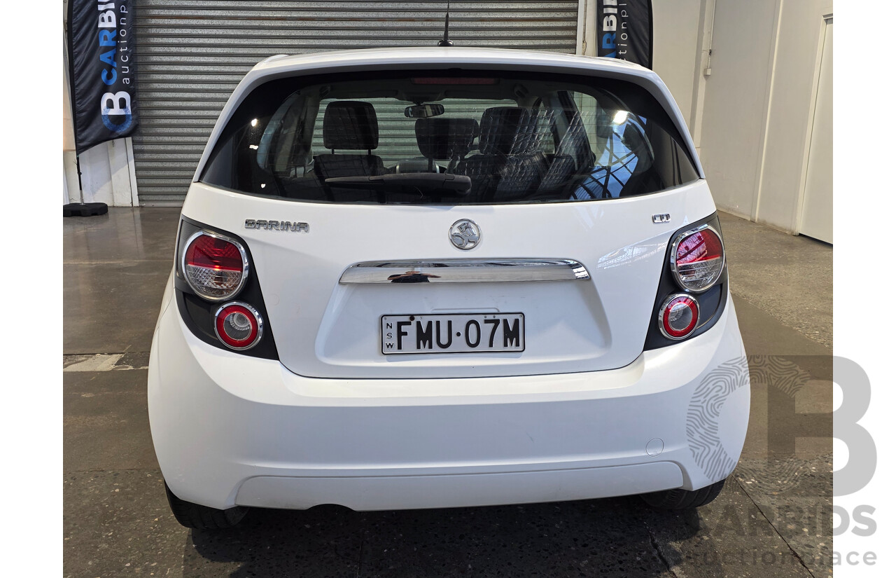 1/2015 Holden Barina CD TM MY15 5d Hatchback White 1.6L