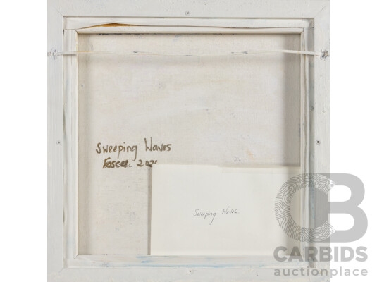 Fosca (20th Century, Australian), Sweeping Waves (2026), Original Acrylic on Canvas, 33 x 33 cm (frame)