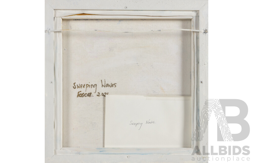 Fosca (20th Century, Australian), Sweeping Waves (2026), Original Acrylic on Canvas, 33 x 33 cm (frame)