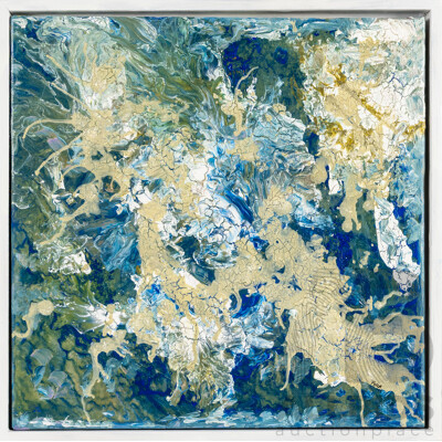 Fosca (20th Century, Australian), Sweeping Waves (2026), Original Acrylic on Canvas, 33 x 33 cm (frame)