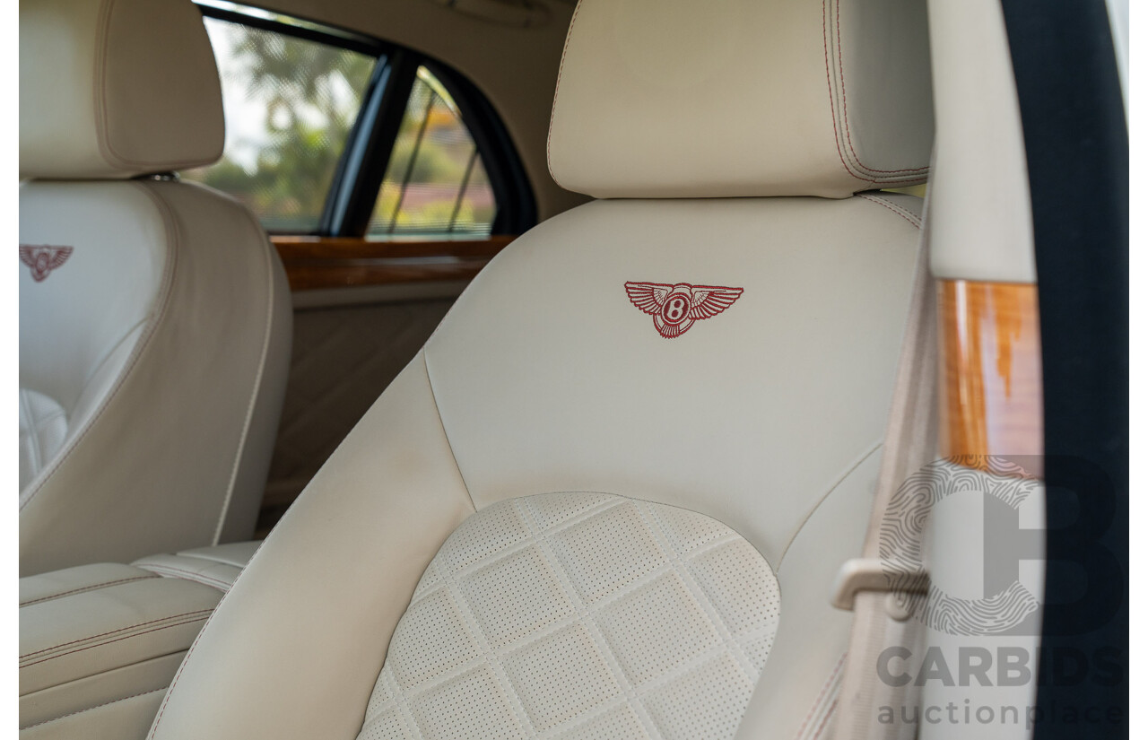 08/2013 Bentley Mulsanne (Mulliner & Premiere Specification) 3Y 4d Sedan Ghost Pearl White Twin Turbo V8 6.8L