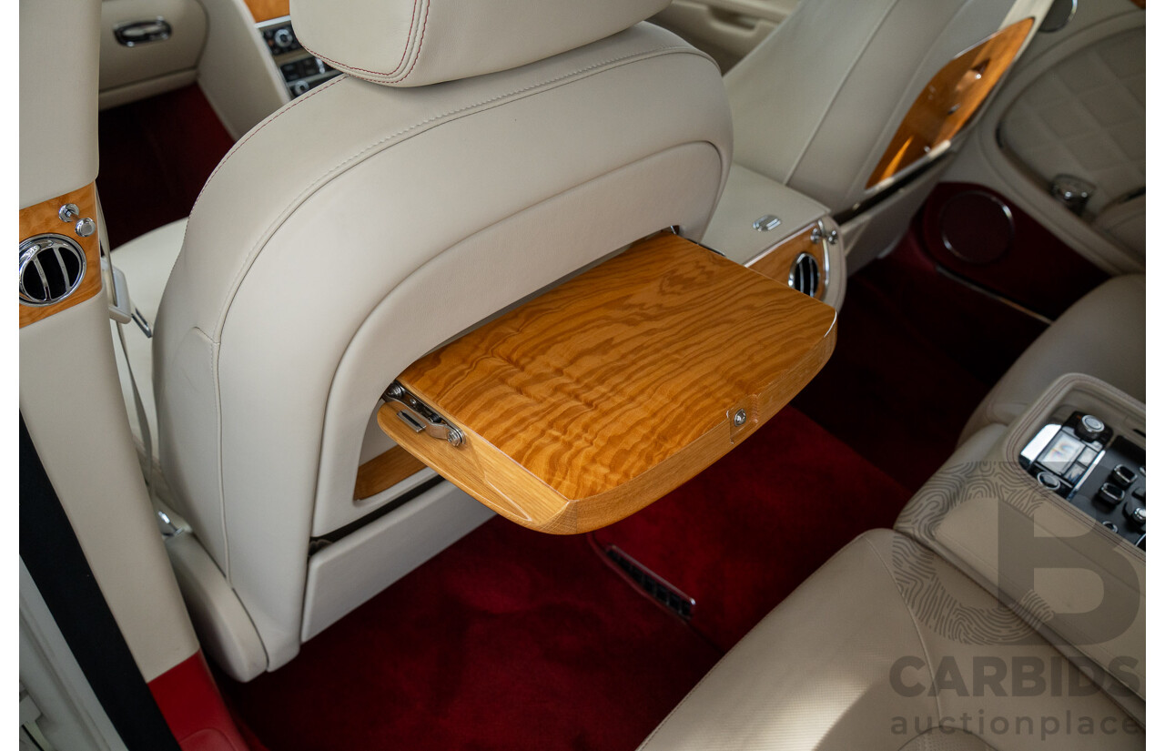 08/2013 Bentley Mulsanne (Mulliner & Premiere Specification) 3Y 4d Sedan Ghost Pearl White Twin Turbo V8 6.8L