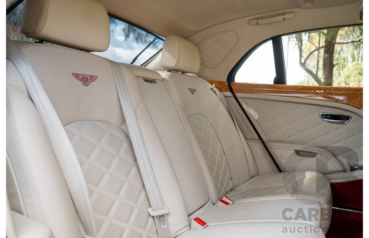 08/2013 Bentley Mulsanne (Mulliner & Premiere Specification) 3Y 4d Sedan Ghost Pearl White Twin Turbo V8 6.8L