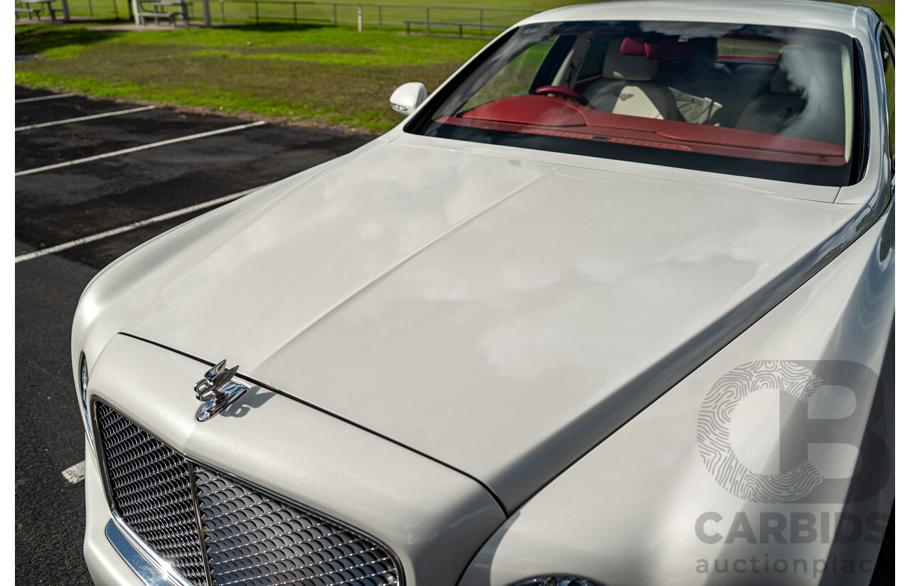 08/2013 Bentley Mulsanne (Mulliner & Premiere Specification) 3Y 4d Sedan Ghost Pearl White Twin Turbo V8 6.8L