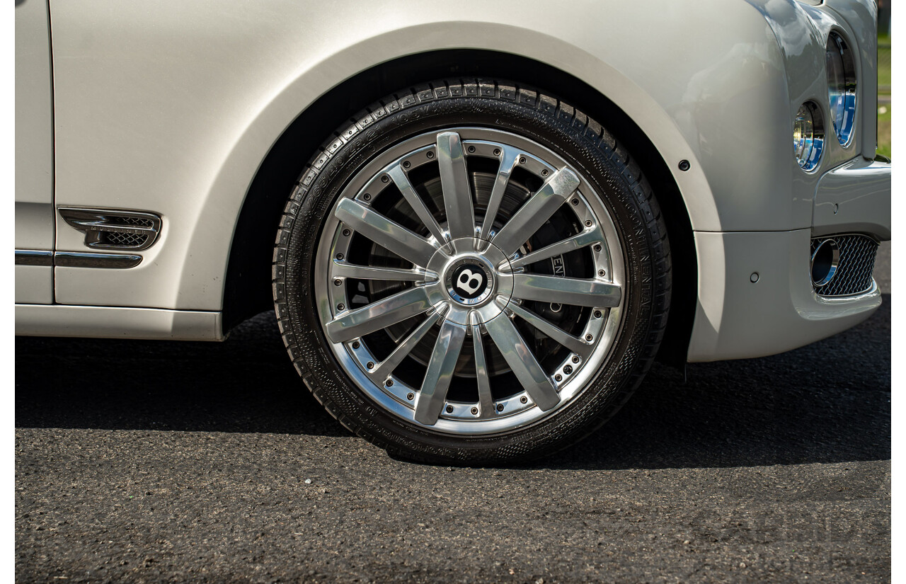 08/2013 Bentley Mulsanne (Mulliner & Premiere Specification) 3Y 4d Sedan Ghost Pearl White Twin Turbo V8 6.8L