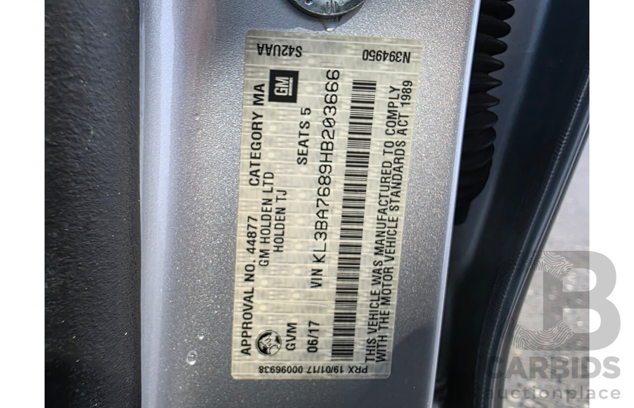 06/2017 Holden Trax LS TJ MY17 4D Wagon Nitrate Silver Turbo 1.4L