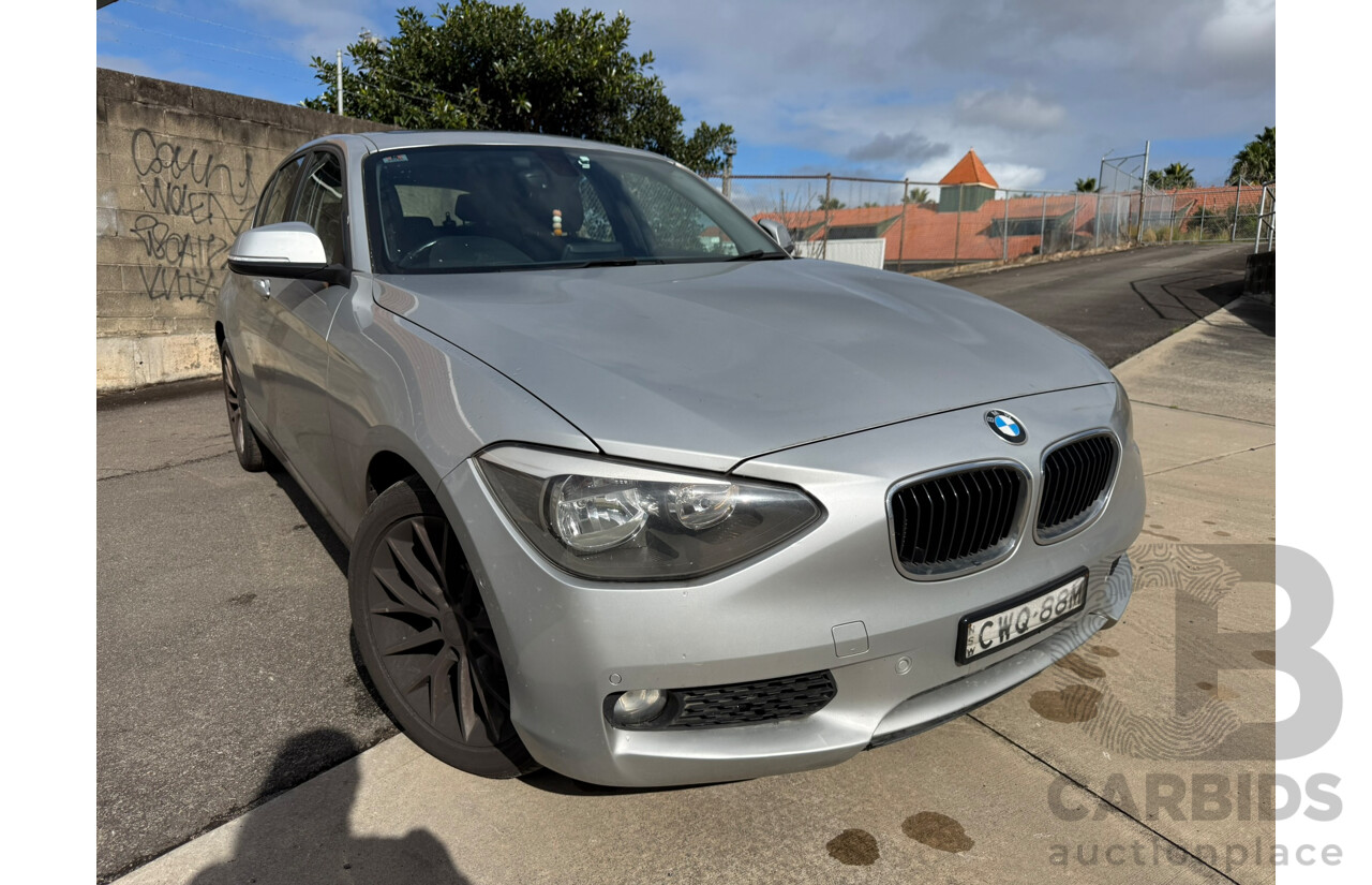09/2014 Bmw 1 18i F20 MY13 5D Hatchback Glacier Silver Metallic 1.6L