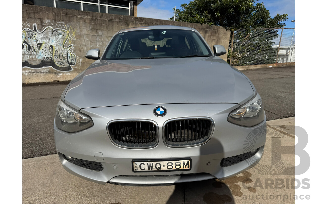 09/2014 Bmw 1 18i F20 MY13 5D Hatchback Glacier Silver Metallic 1.6L