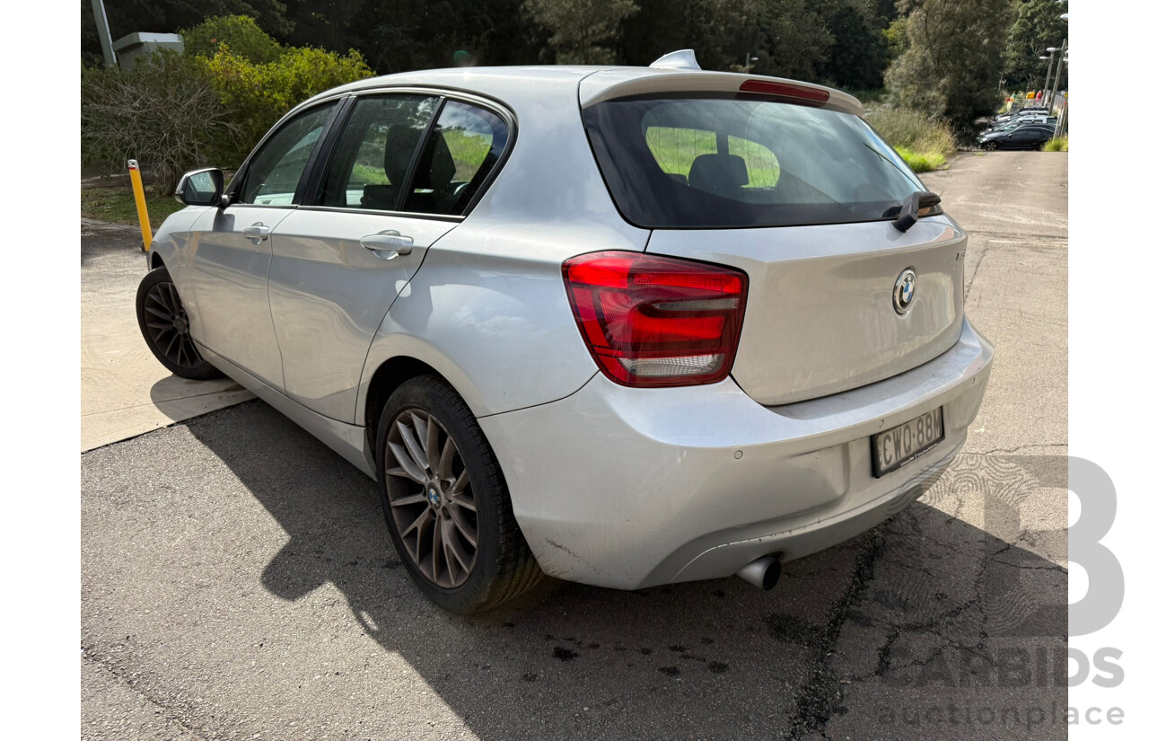 09/2014 Bmw 1 18i F20 MY13 5D Hatchback Glacier Silver Metallic 1.6L