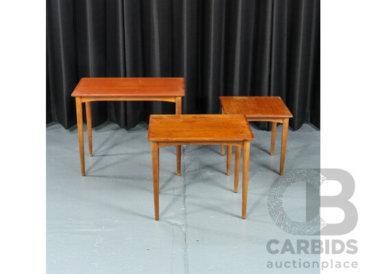 Nest of Three Teak Side Tables