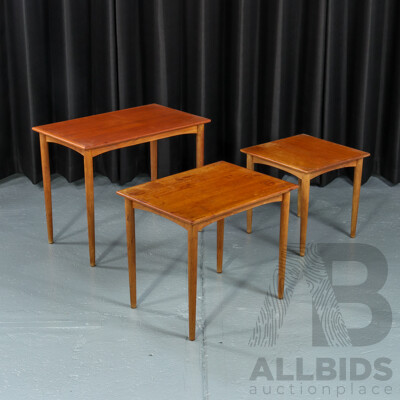 Nest of Three Teak Side Tables