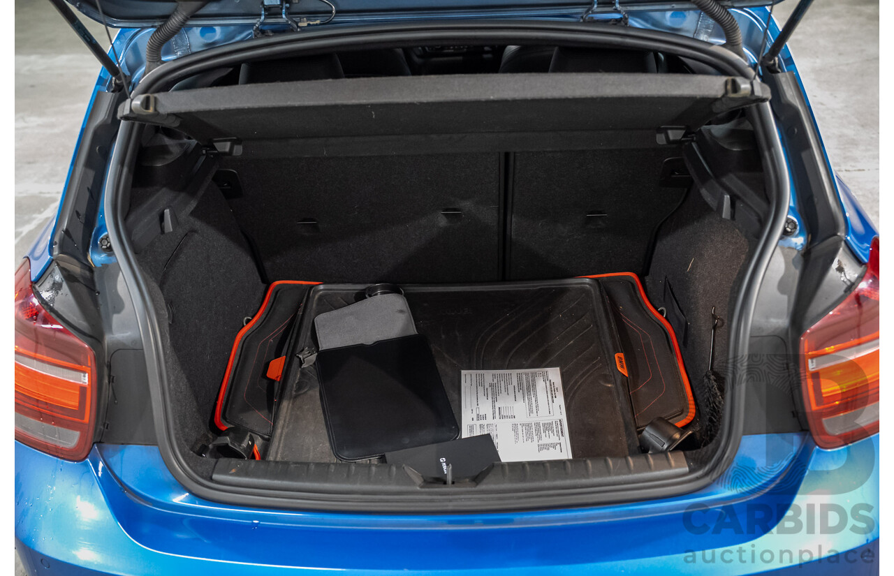 06/2013 BMW 1 Series M135i (RWD) F20 5d Hatchback Estoril Blue Turbo 3.0L