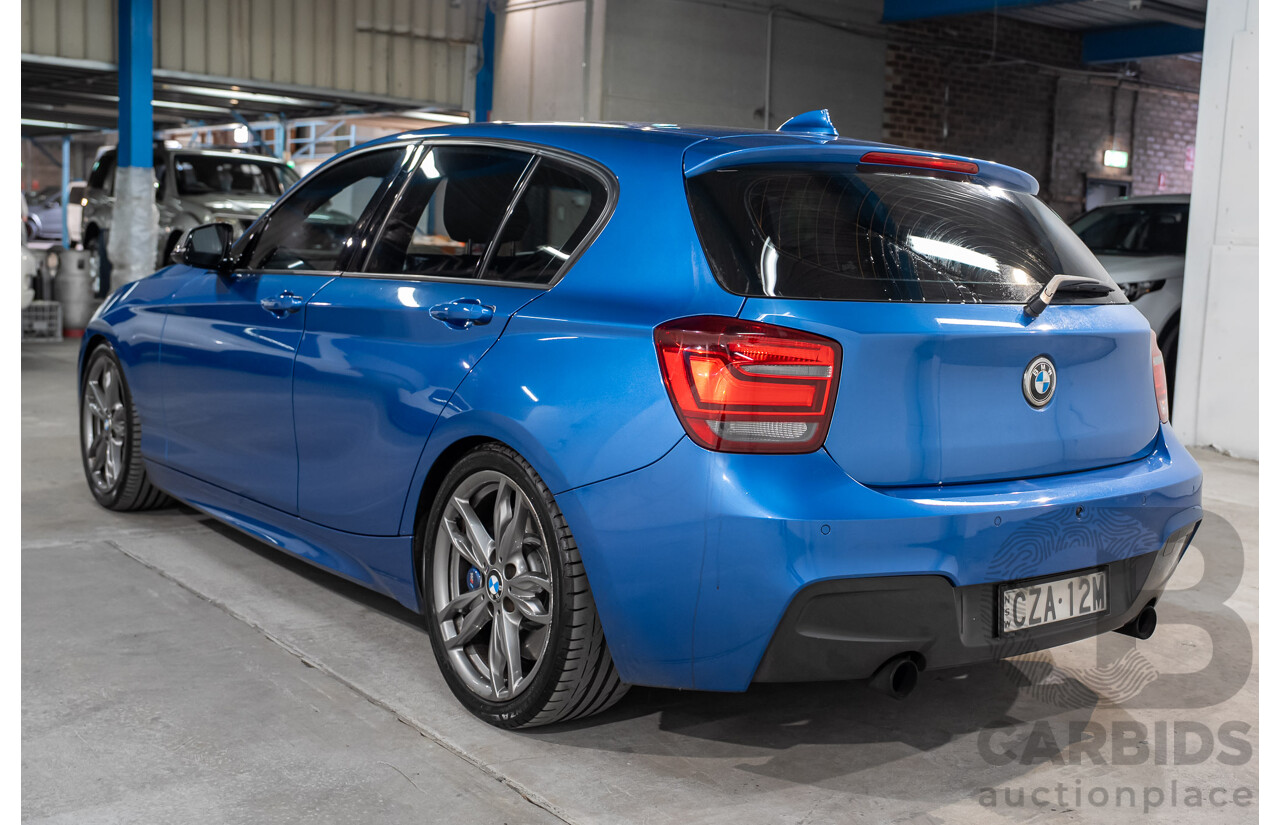 06/2013 BMW 1 Series M135i (RWD) F20 5d Hatchback Estoril Blue Turbo 3.0L