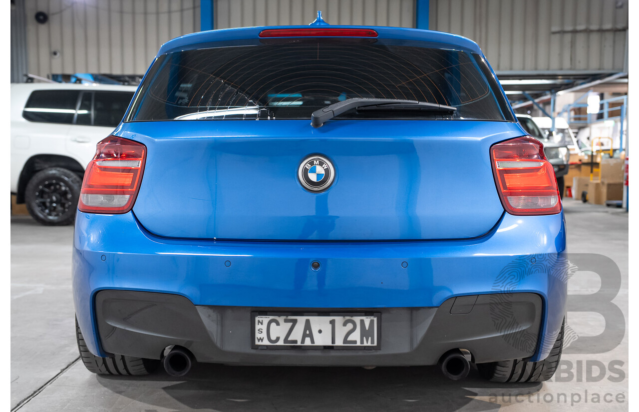 06/2013 BMW 1 Series M135i (RWD) F20 5d Hatchback Estoril Blue Turbo 3.0L