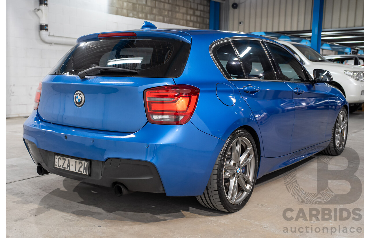 06/2013 BMW 1 Series M135i (RWD) F20 5d Hatchback Estoril Blue Turbo 3.0L