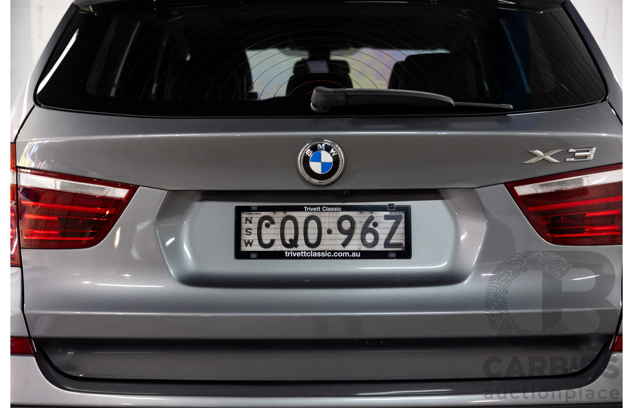 11/2013 Bmw X3 xDRIVE20d (4WD) F25 MY13 4d Wagon Grey Turbo Diesel 2.0L