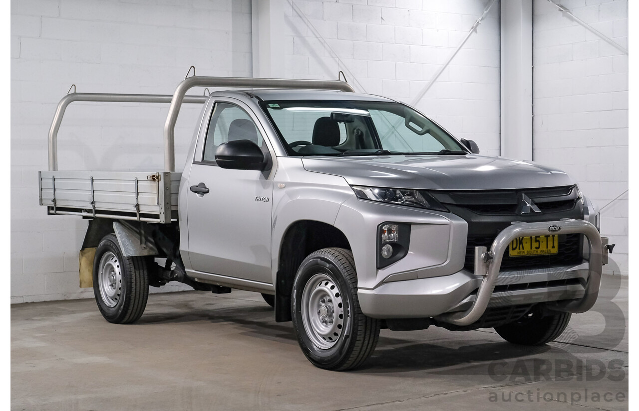 10/2019 Mitsubishi Triton GLX MR MY20 C/Chas Silver Turbo Diesel 2.4L