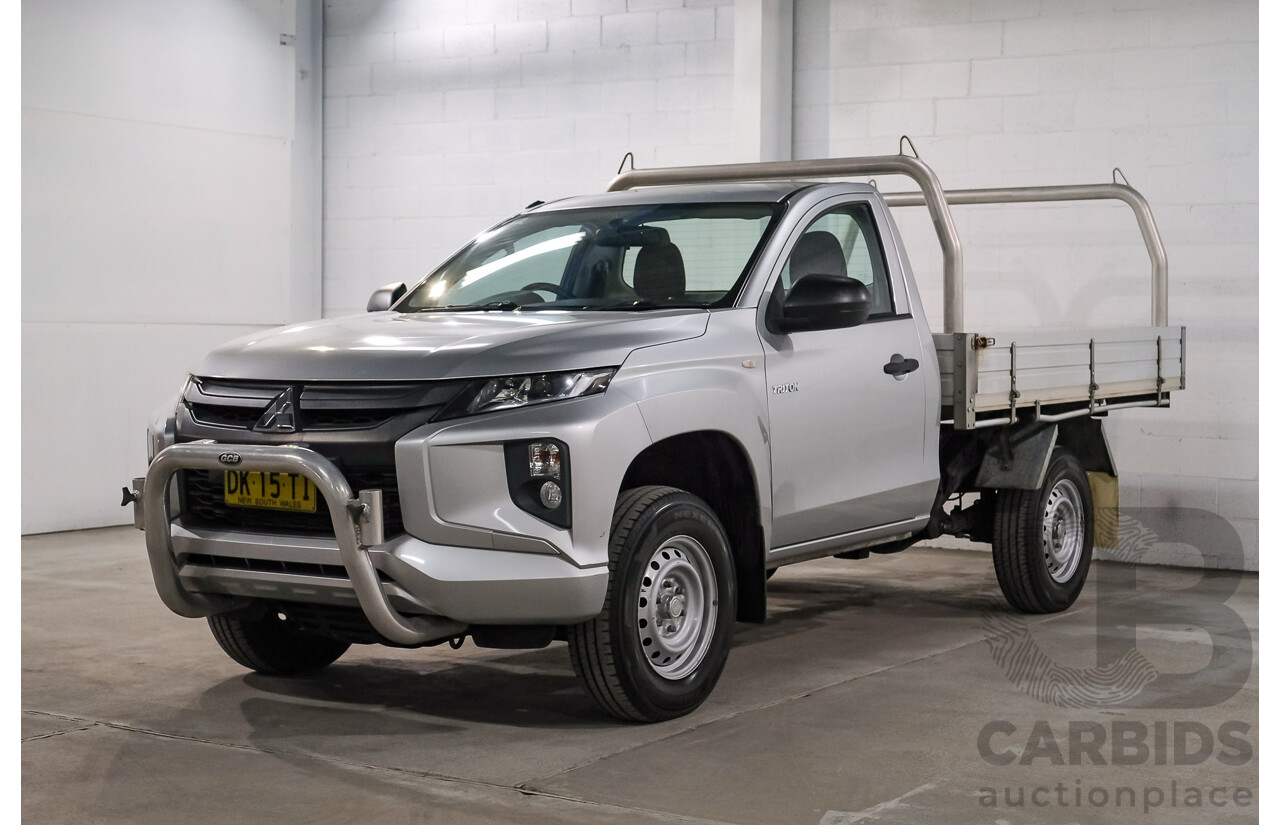 10/2019 Mitsubishi Triton GLX MR MY20 C/Chas Silver Turbo Diesel 2.4L