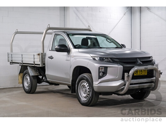 10/2019 Mitsubishi Triton GLX MR MY20 C/Chas Silver Turbo Diesel 2.4L