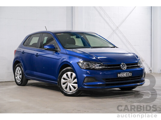 02/2019 Volkswagen Polo 70TSI Trendline AW MY19 5D Hatchback Blue Turbo 1.0L