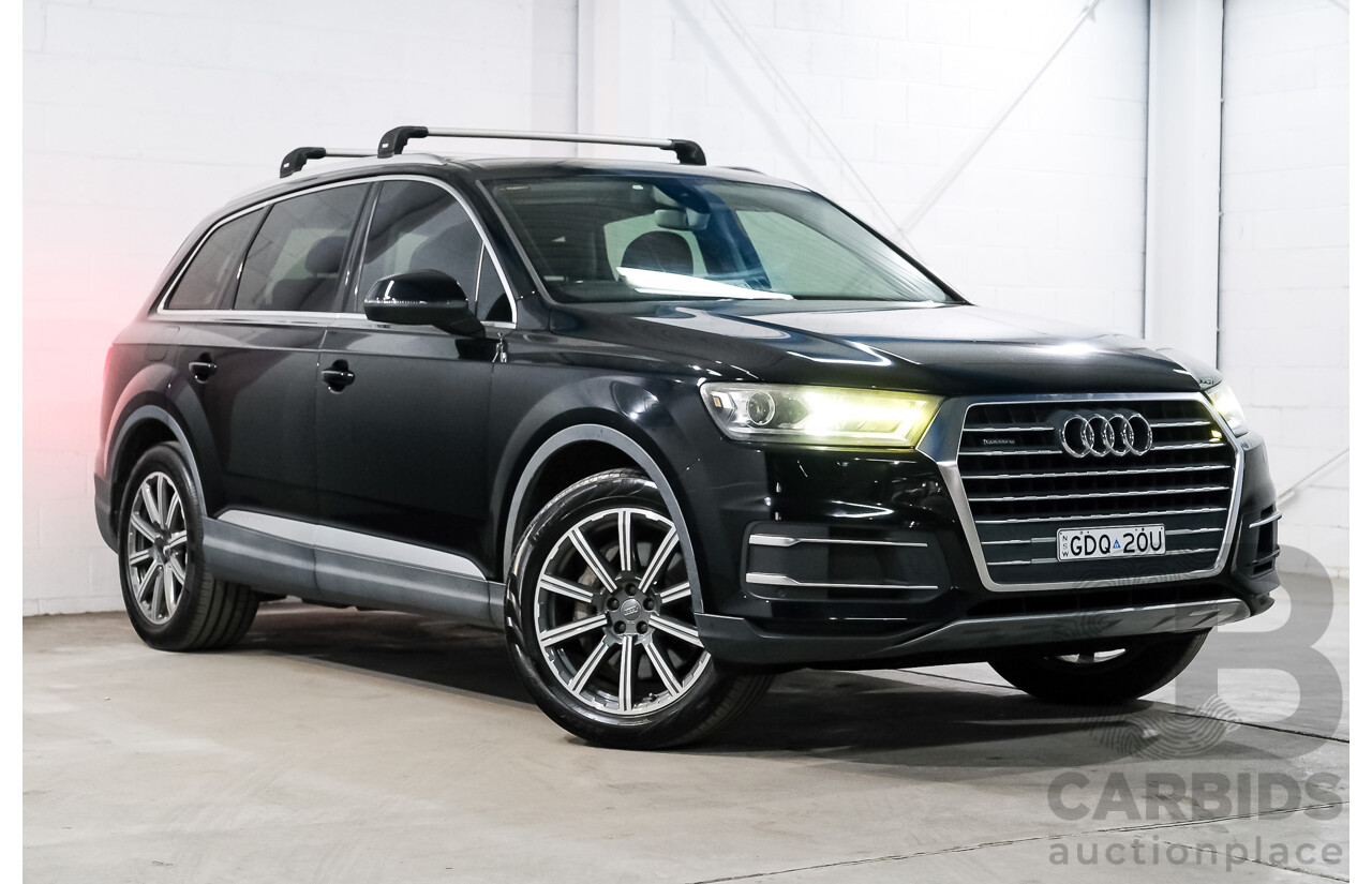 05/2016 Audi Q7 3.0 TDI Quattro 160kW (AWD) 4M MY17 4D Wagon Deep Black V6 Turbo Diesel 3.0L