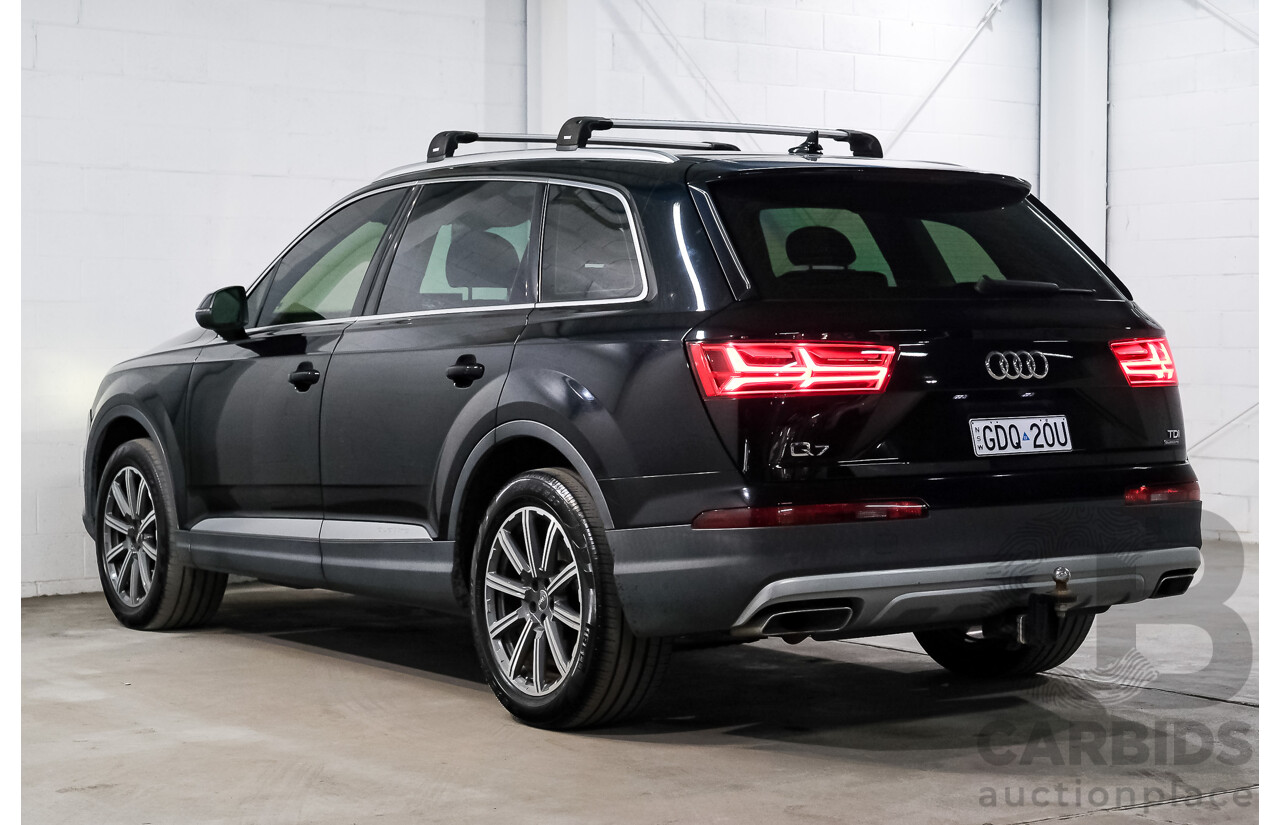 05/2016 Audi Q7 3.0 TDI Quattro 160kW (AWD) 4M MY17 4D Wagon Deep Black V6 Turbo Diesel 3.0L