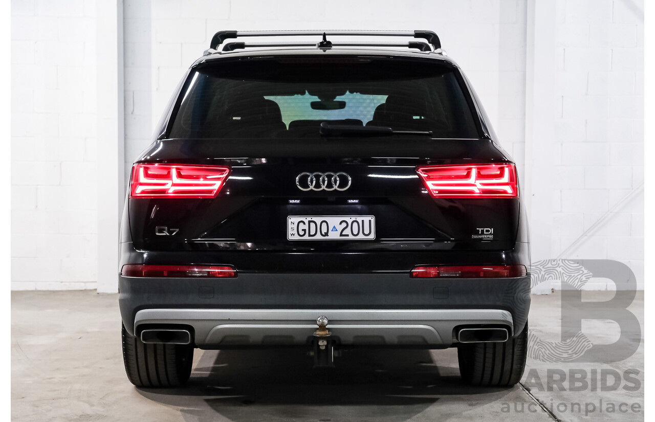 05/2016 Audi Q7 3.0 TDI Quattro 160kW (AWD) 4M MY17 4D Wagon Deep Black V6 Turbo Diesel 3.0L