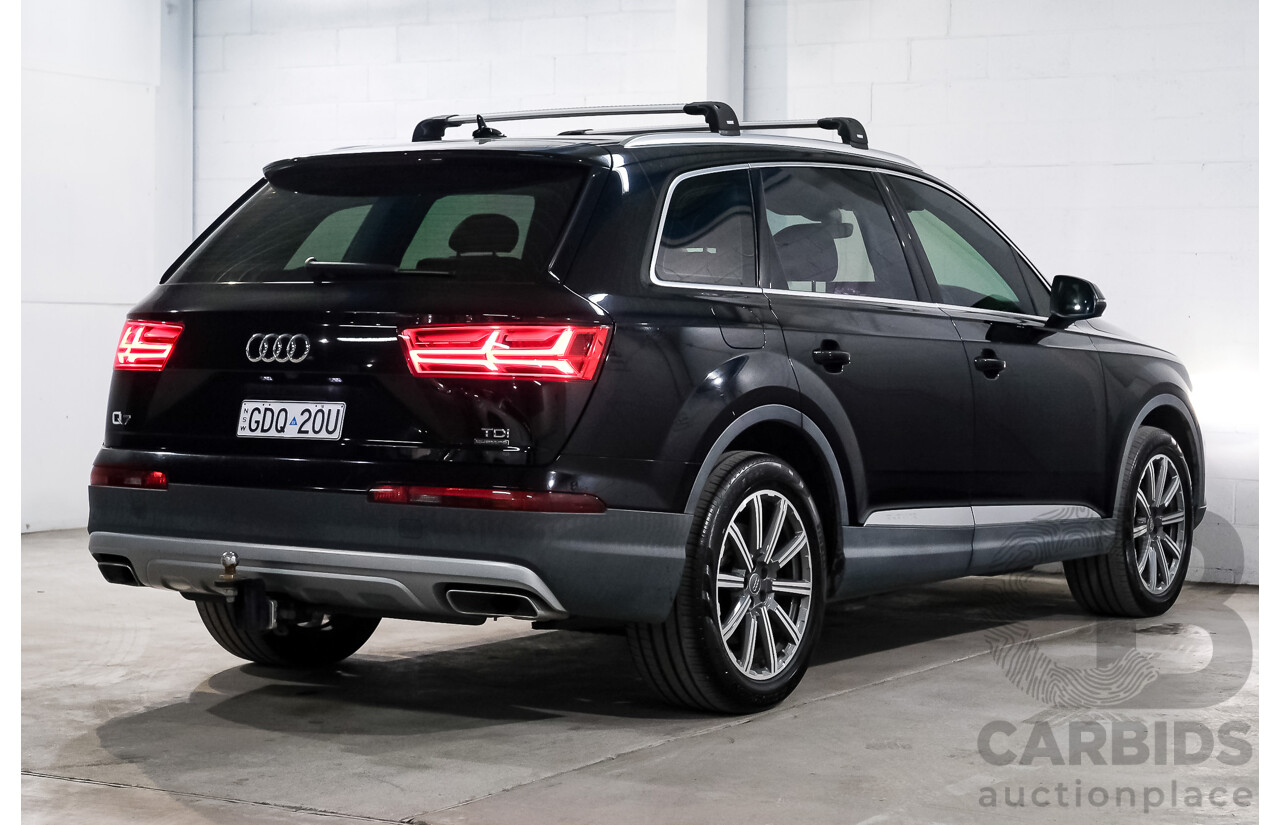 05/2016 Audi Q7 3.0 TDI Quattro 160kW (AWD) 4M MY17 4D Wagon Deep Black V6 Turbo Diesel 3.0L