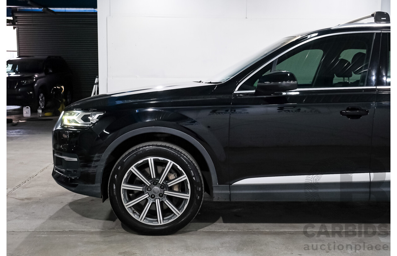 05/2016 Audi Q7 3.0 TDI Quattro 160kW (AWD) 4M MY17 4D Wagon Deep Black V6 Turbo Diesel 3.0L