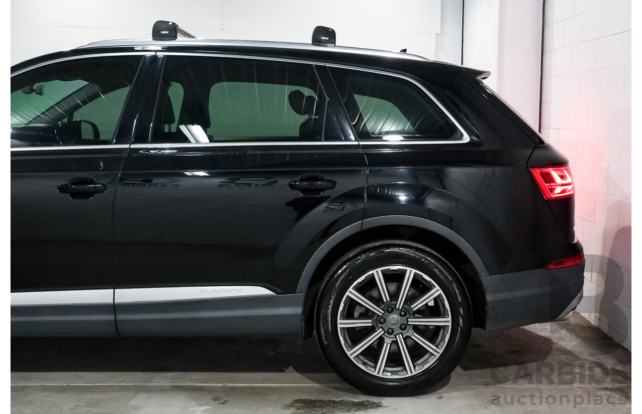 05/2016 Audi Q7 3.0 TDI Quattro 160kW (AWD) 4M MY17 4D Wagon Deep Black V6 Turbo Diesel 3.0L
