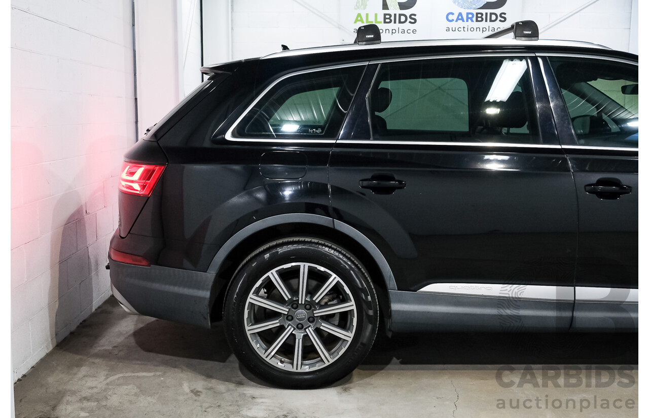 05/2016 Audi Q7 3.0 TDI Quattro 160kW (AWD) 4M MY17 4D Wagon Deep Black V6 Turbo Diesel 3.0L