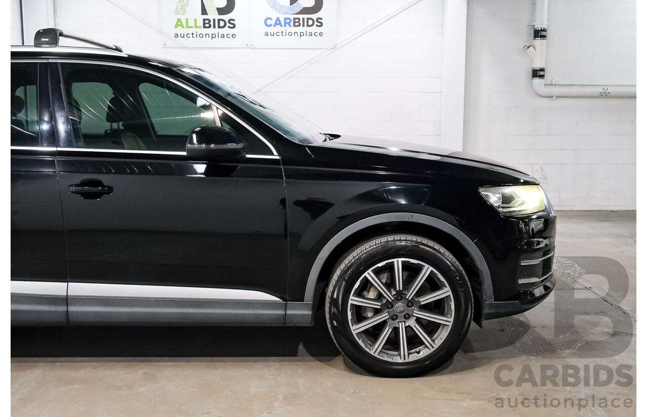 05/2016 Audi Q7 3.0 TDI Quattro 160kW (AWD) 4M MY17 4D Wagon Deep Black V6 Turbo Diesel 3.0L