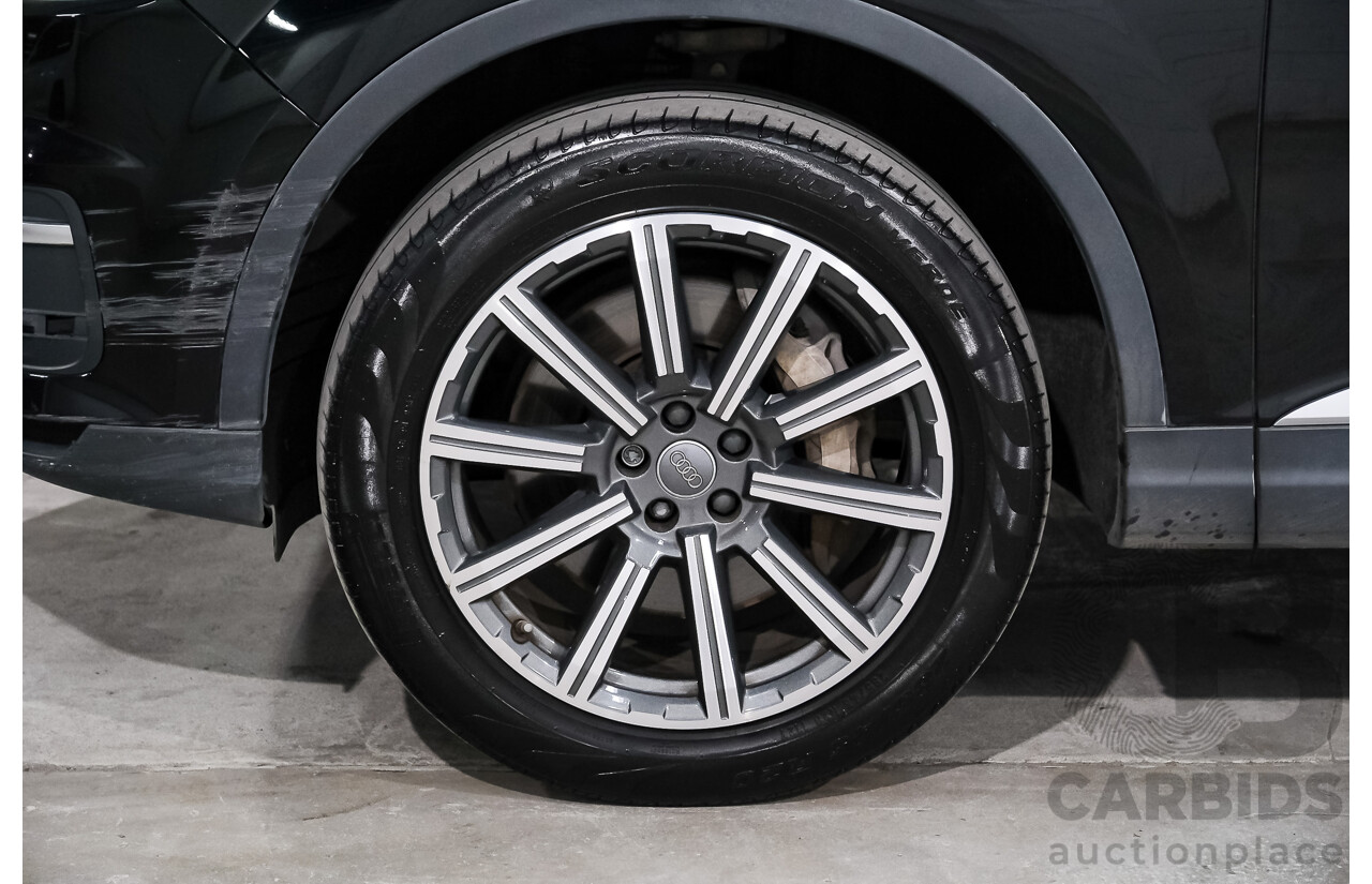 05/2016 Audi Q7 3.0 TDI Quattro 160kW (AWD) 4M MY17 4D Wagon Deep Black V6 Turbo Diesel 3.0L