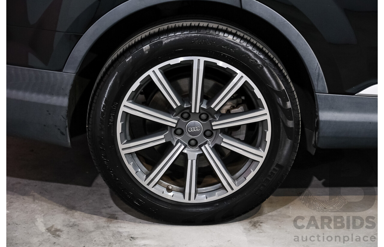 05/2016 Audi Q7 3.0 TDI Quattro 160kW (AWD) 4M MY17 4D Wagon Deep Black V6 Turbo Diesel 3.0L