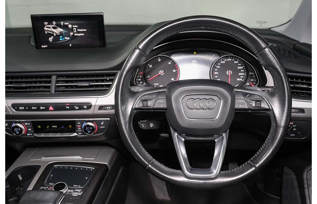 05/2016 Audi Q7 3.0 TDI Quattro 160kW (AWD) 4M MY17 4D Wagon Deep Black V6 Turbo Diesel 3.0L