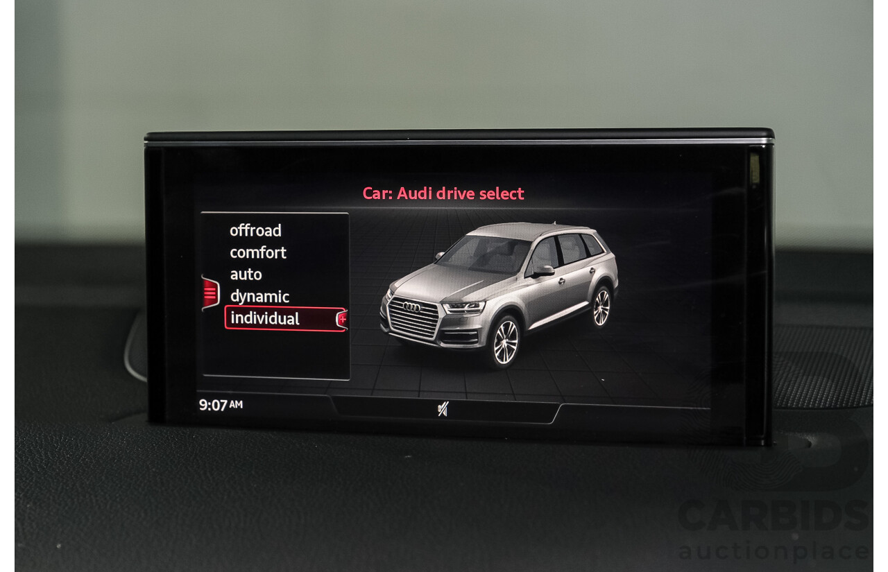 05/2016 Audi Q7 3.0 TDI Quattro 160kW (AWD) 4M MY17 4D Wagon Deep Black V6 Turbo Diesel 3.0L