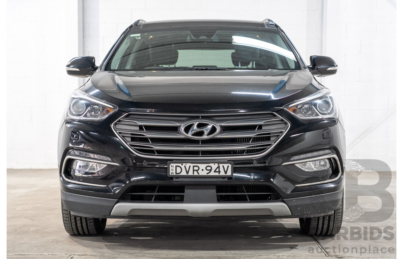08/2017 Hyundai Santa Fe HIGHLANDER CRDi (4x4) DM5 MY18 4D Wagon Phantom Black Turbo Diesel 2.2L