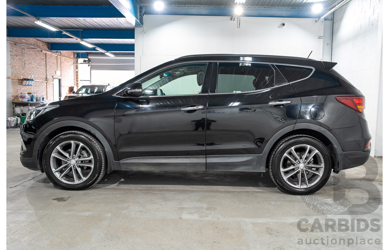 08/2017 Hyundai Santa Fe HIGHLANDER CRDi (4x4) DM5 MY18 4D Wagon Phantom Black Turbo Diesel 2.2L