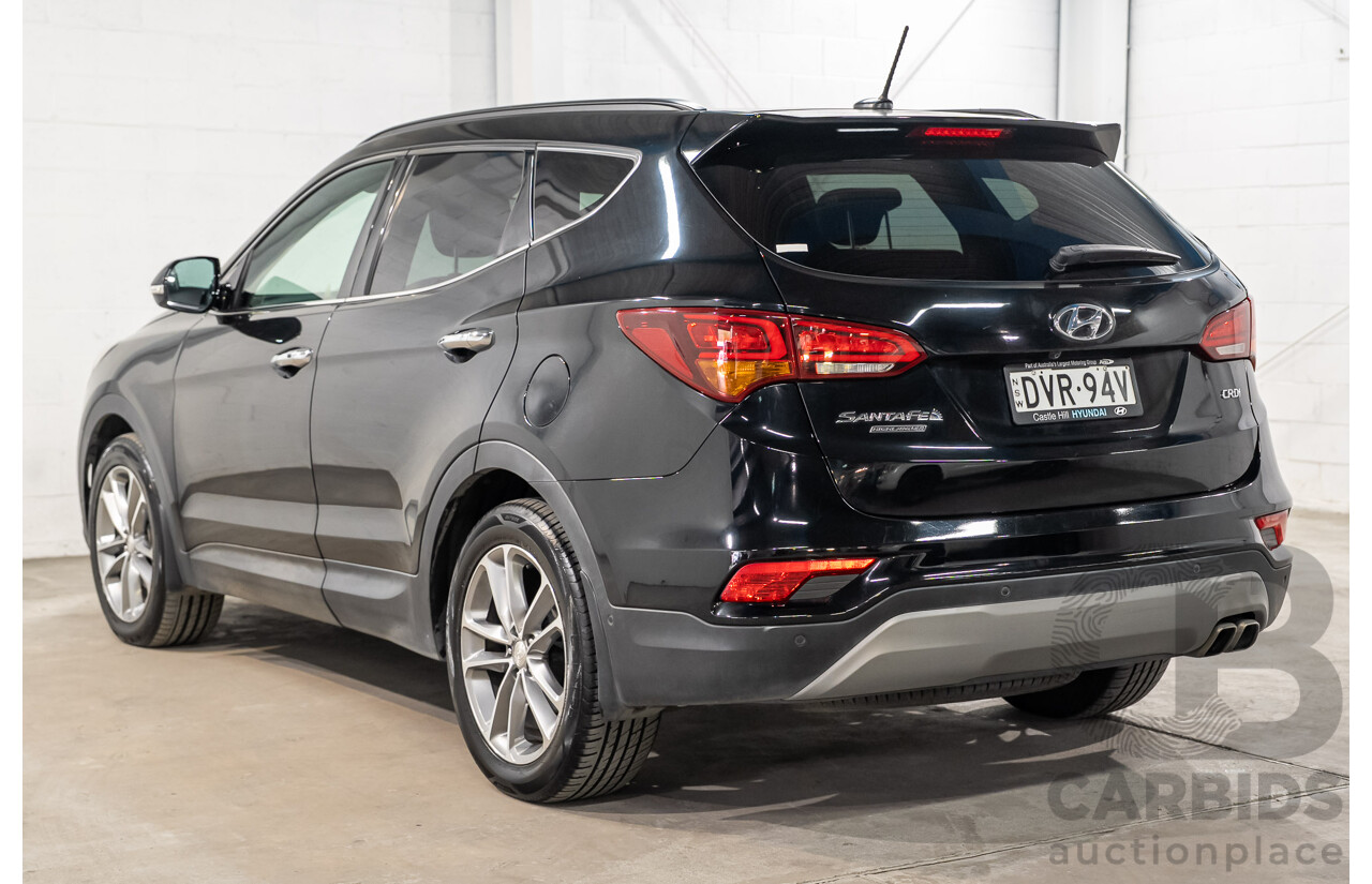 08/2017 Hyundai Santa Fe HIGHLANDER CRDi (4x4) DM5 MY18 4D Wagon Phantom Black Turbo Diesel 2.2L