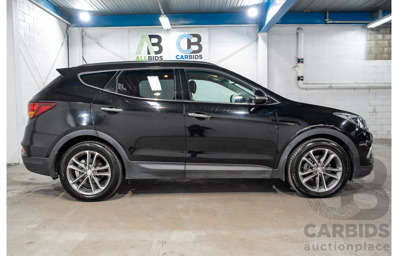 08/2017 Hyundai Santa Fe HIGHLANDER CRDi (4x4) DM5 MY18 4D Wagon Phantom Black Turbo Diesel 2.2L