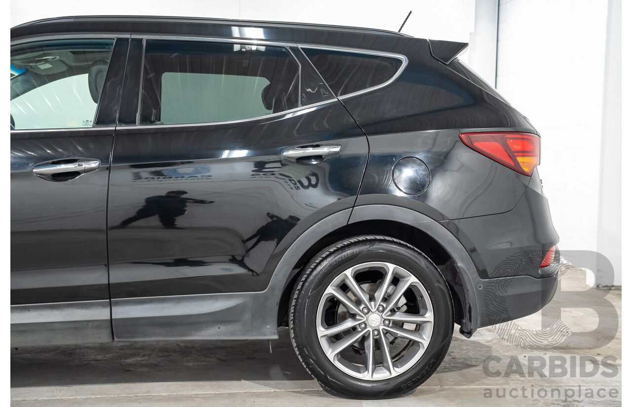 08/2017 Hyundai Santa Fe HIGHLANDER CRDi (4x4) DM5 MY18 4D Wagon Phantom Black Turbo Diesel 2.2L