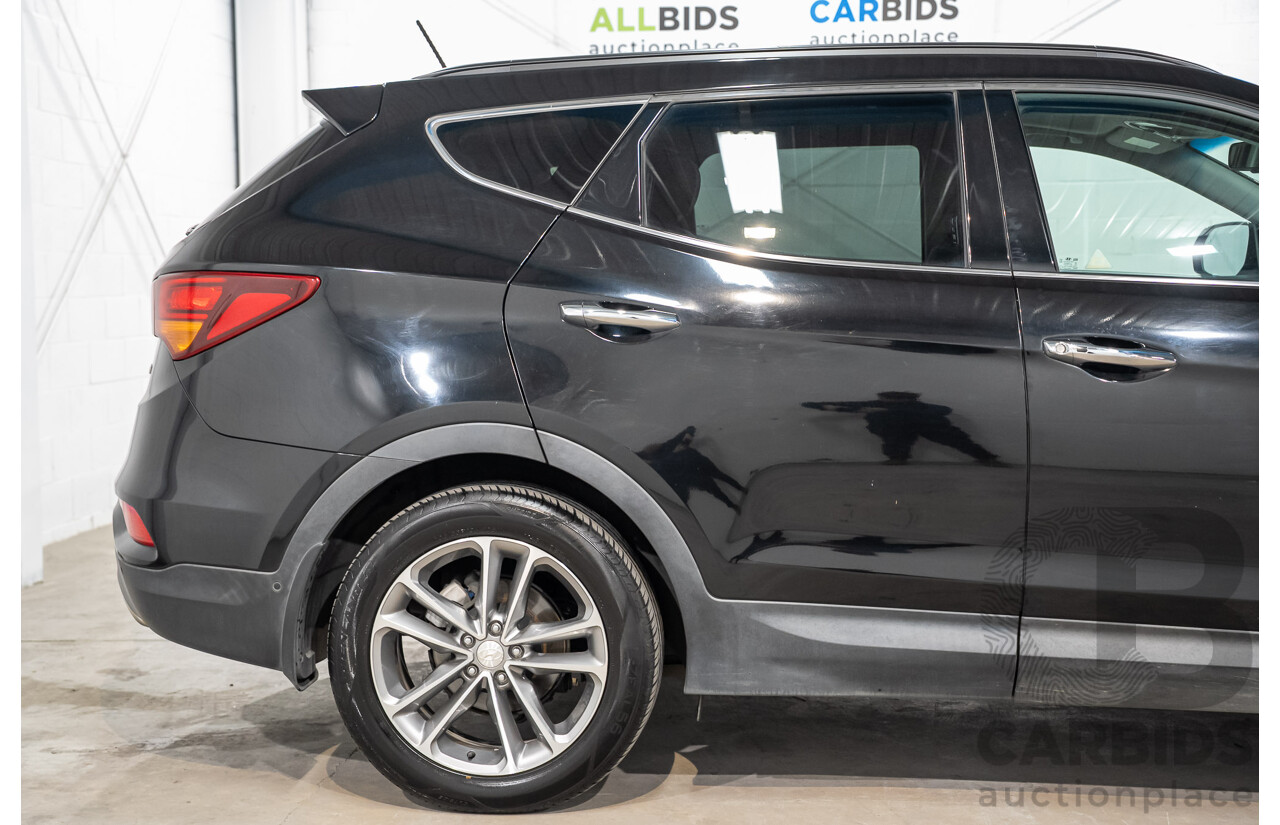 08/2017 Hyundai Santa Fe HIGHLANDER CRDi (4x4) DM5 MY18 4D Wagon Phantom Black Turbo Diesel 2.2L