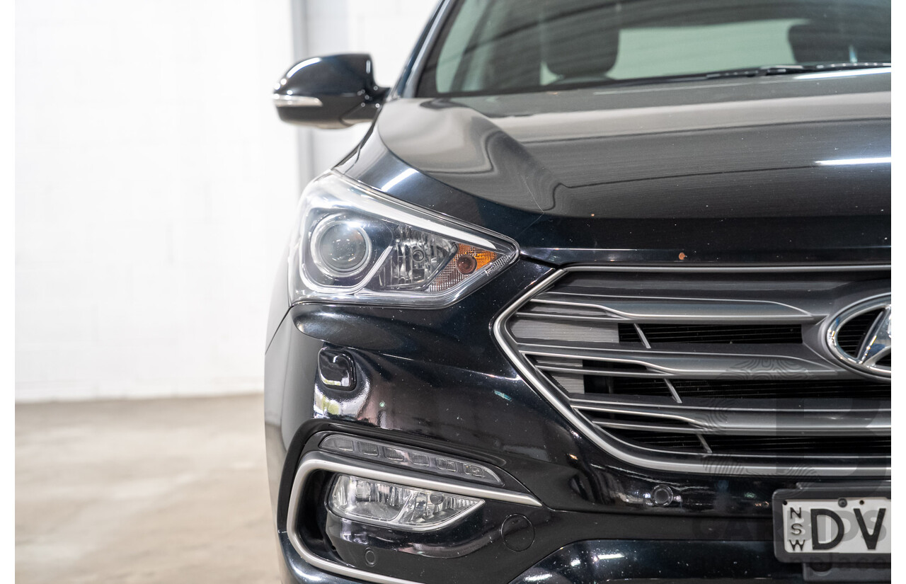 08/2017 Hyundai Santa Fe HIGHLANDER CRDi (4x4) DM5 MY18 4D Wagon Phantom Black Turbo Diesel 2.2L