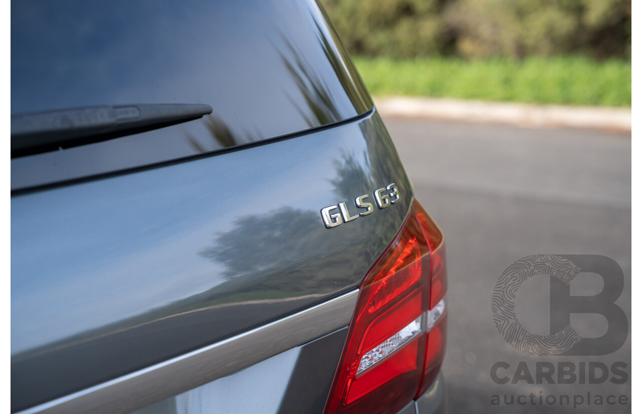 6/2018 Mercedes-Benz GLS 63 AMG 4Matic (AWD) X166 MY17 4d Wagon Selenite Grey Metallic Twin Turbo V8 5.5L - 7 Seater